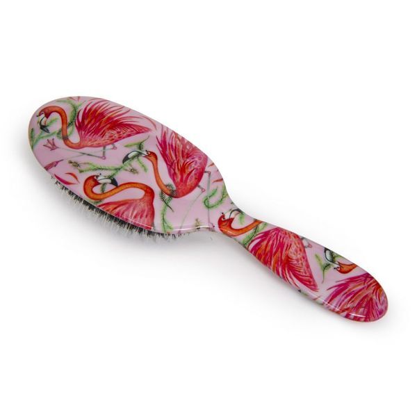 Rock & Ruddle Flamingos Small Synthetic Bristle Hairbrush