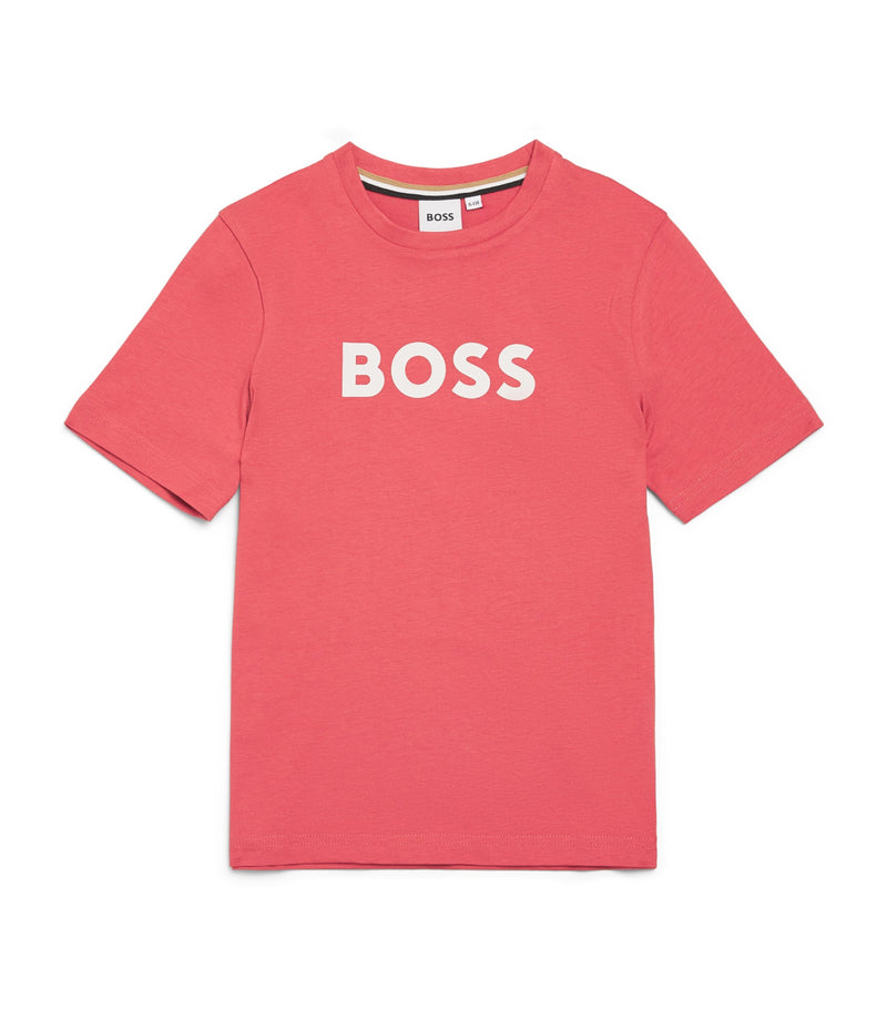 BOSS children's cotton logo T-shirt in sizes 4-16 years - British product