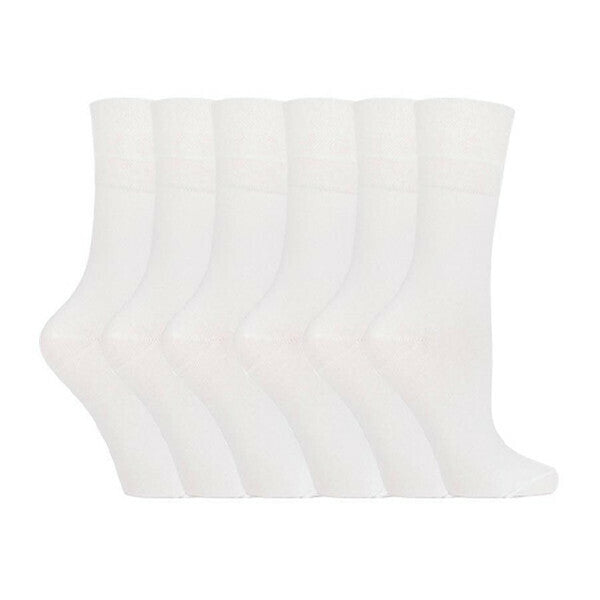 IOMI Ladies 6 Pairs Non Elastic Diabetic Socks 4-8 UK GOODS Superdrug White  