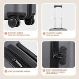 Livingandhome hardside travel suitcase with spinner wheels 55cm, imported from the UK