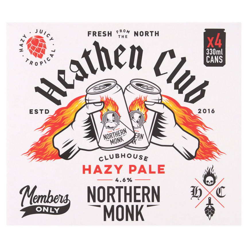 Northern Monk Heathen Club Clubhouse Hazy Pale 4 x 330ml