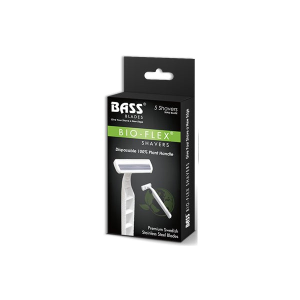 Bass BioFlex disposable shavers 5 pack (British brand)