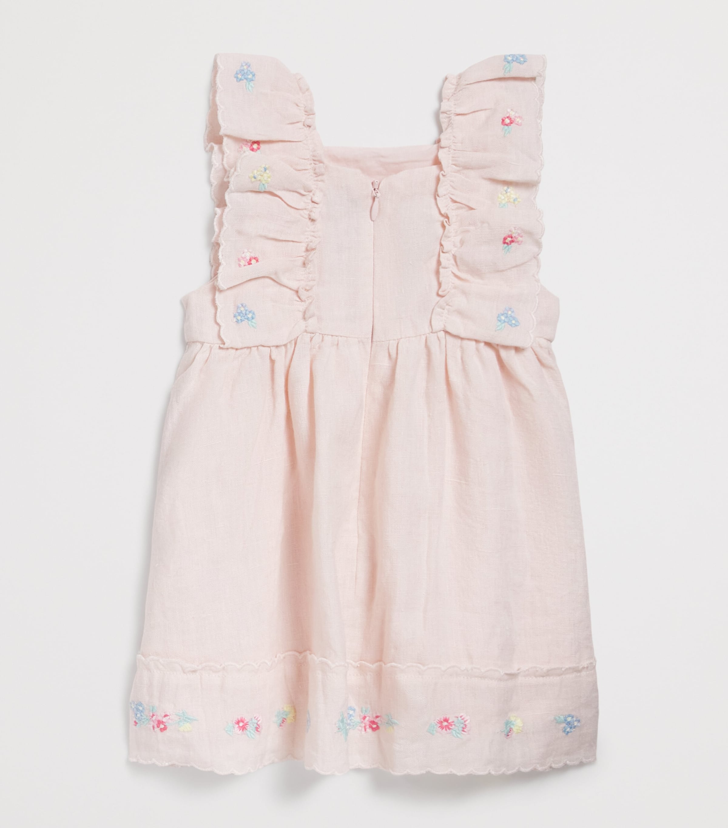 Tartine et Chocolat linen embroidered floral dress for ages 3 months to 4 years (British brand)