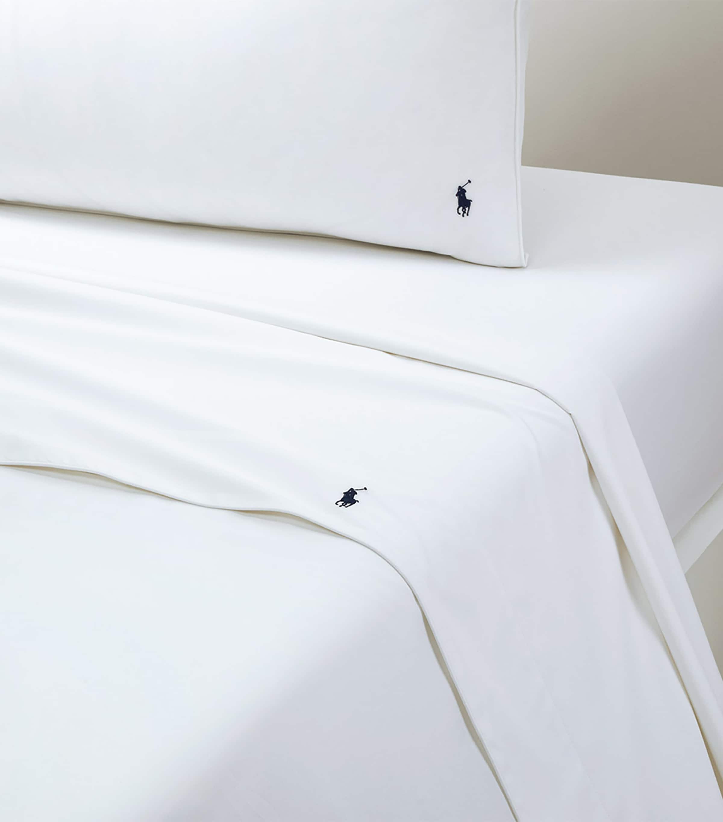 Ralph Lauren Polo Player Double Flat Sheet 240cm x 280cm, imported from the UK
