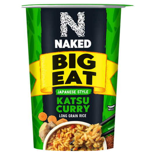 Naked Big Eat Japanese Style Katsu Curry Long Grain Rice 104g Instant snack & meals Sainsburys   