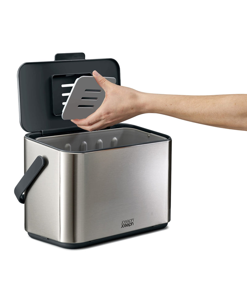 Joseph Joseph stainless steel premium food waste caddy 4L - British product