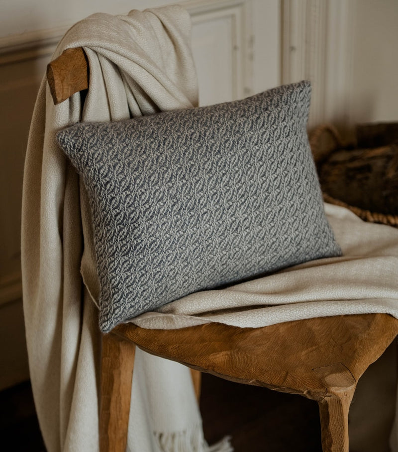 Araminta Campbell alpaca-blend fern cushion 30x45cm, British brand