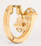 MARLI New York yellow gold and diamond huggie earrings (British brand)