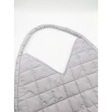 SVNX soft quilted shoulder bag pearl grey, imported from the UK