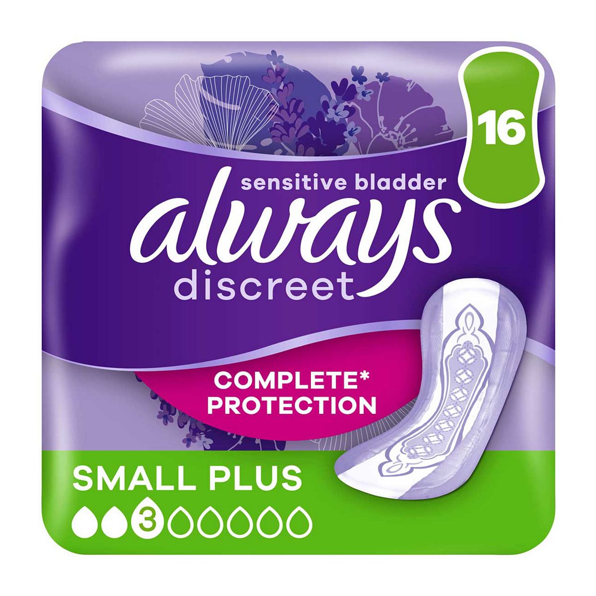 Always Discreet Incontinence Pads Small Plus For Sensitive Bladder x16 GOODS Boots   