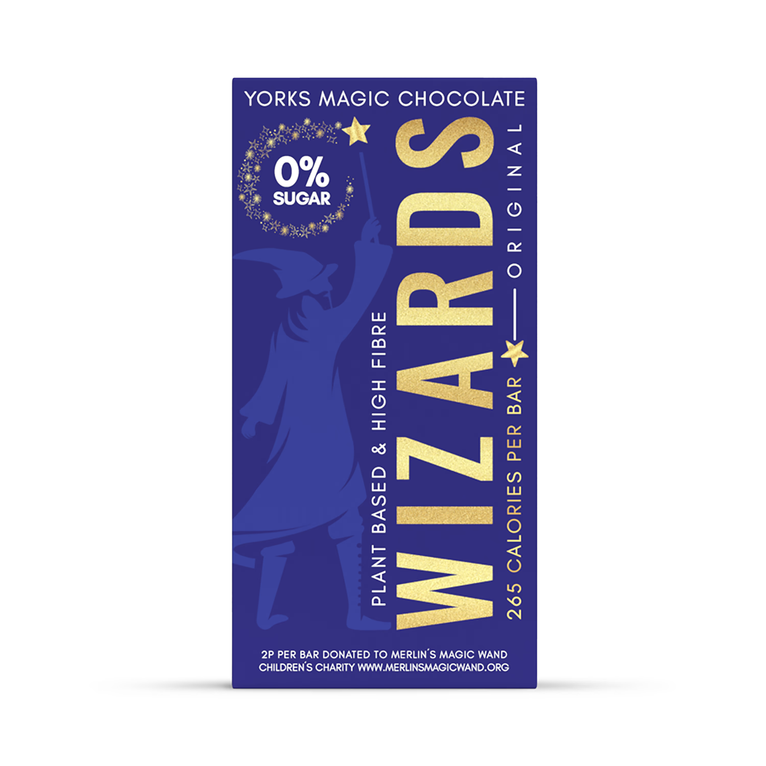 Wizards 0% sugar chocolate bar 55g, UK version