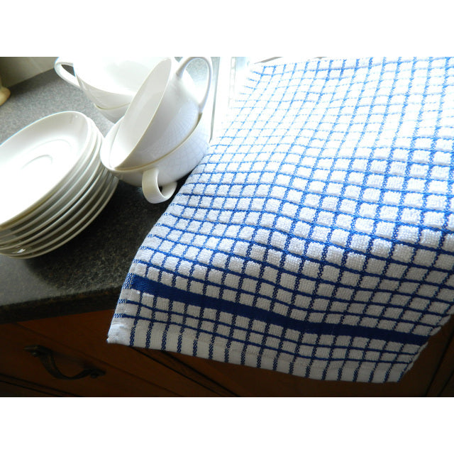 Poli-dri Cotton Tea Towel Blue 70cm GOODS M&S   