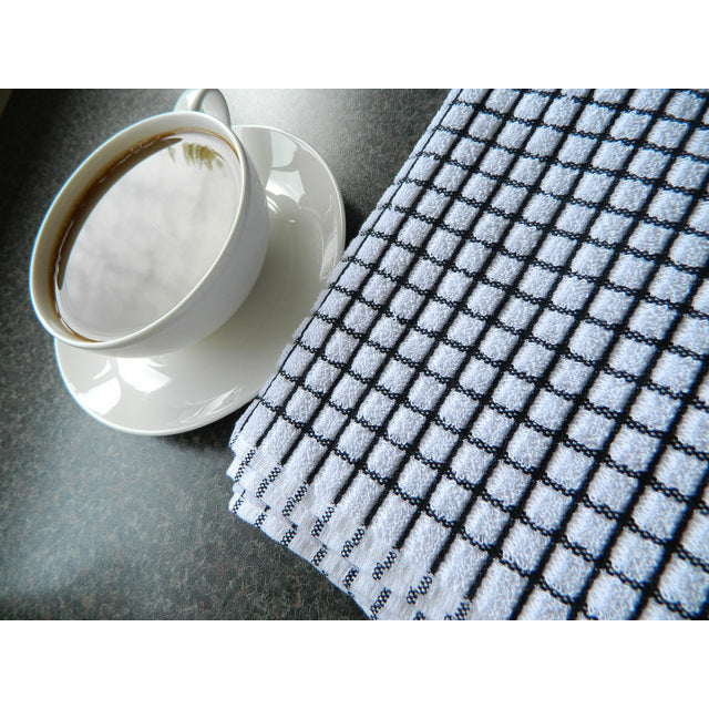 Poli-dri Cotton Tea Towel Black 70cm GOODS M&S   