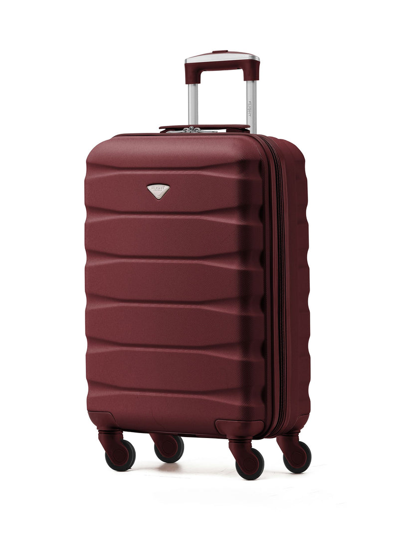 Flight Knight Red 55x40x20cm Ryanair Priority 4 Wheel ABS Hard Case Cabin Carry On Hand Luggage