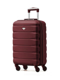 Flight Knight Red 55x40x20cm Ryanair Priority 4 Wheel ABS Hard Case Cabin Carry On Hand Luggage