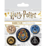 Harry Potter Hogwarts badge set 5 pins, imported from the UK