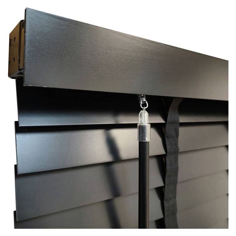 Little Black Book basswood black 50mm Venetian blind 60cm, UK version