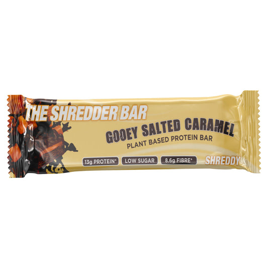 Shreddy Gooey Salted Caramel Plant Based Protein Bar 55g GOODS Sainsburys   