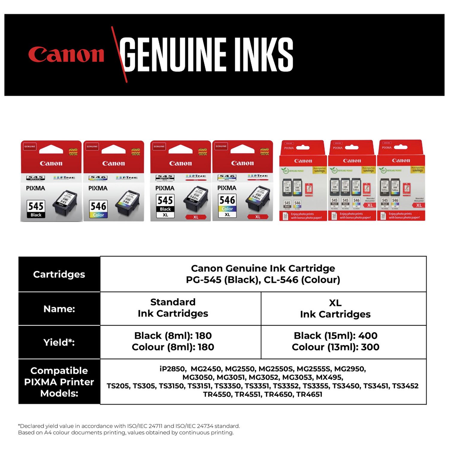 Canon CL-546 XL colour ink cartridge high capacity, UK version
