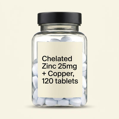 Holland & Barrett Holland & Barrett High Strength Chelated Zinc & Copper Food Supplement 120 Tablets- Buy online at McGrocer