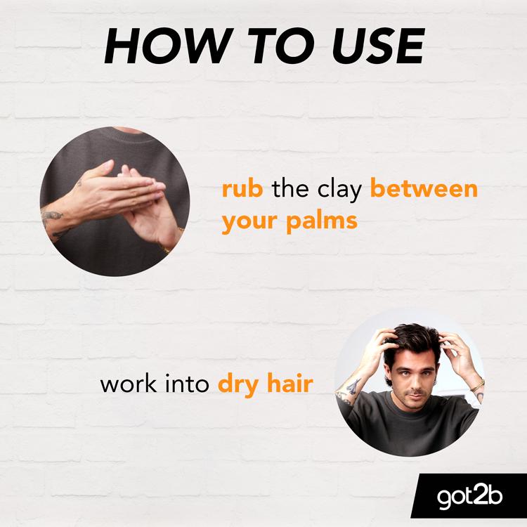 got2b Texture hair styling clay 75ml, imported from the UK
