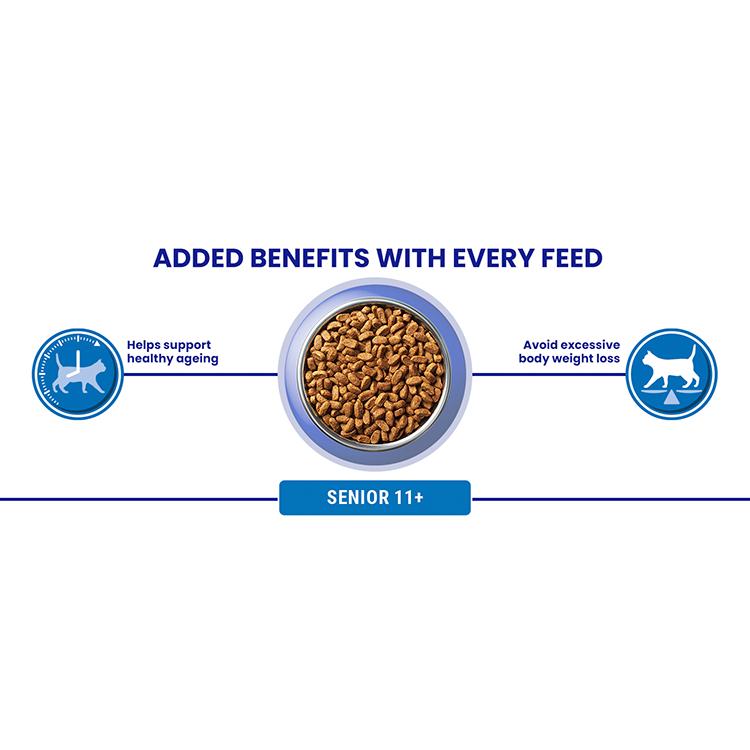 Purina One Senior 11+ chicken dry cat food 2.8kg - British product