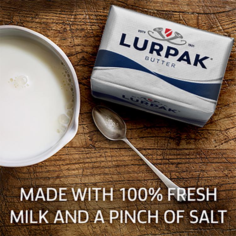 Lurpak butter slightly salted 200g, imported from the UK