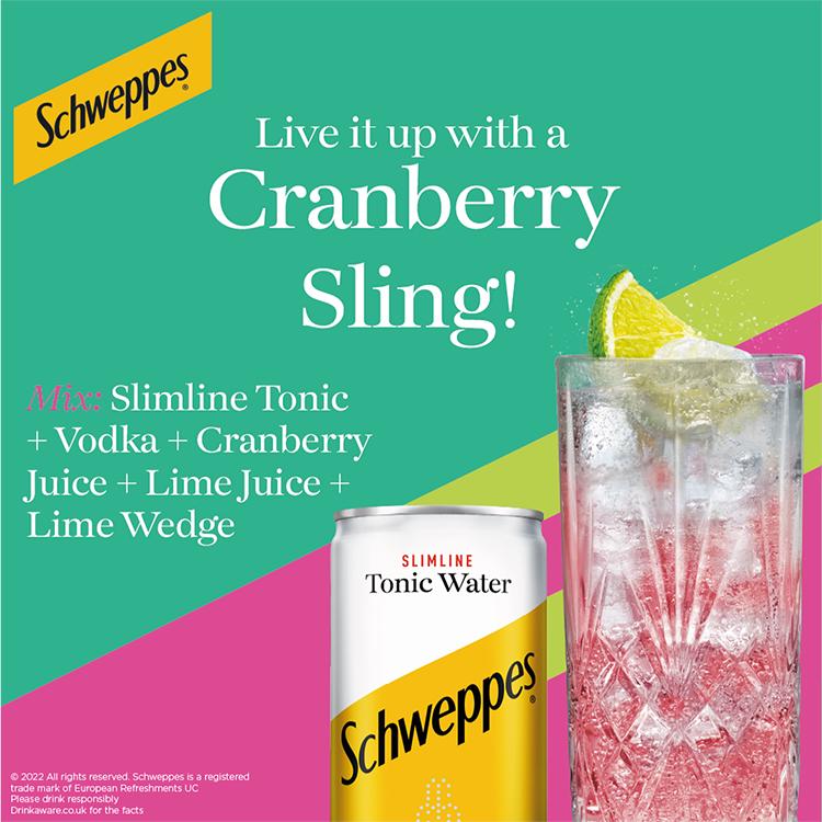 Schweppes Slimline tonic water 12x150ml (British brand)