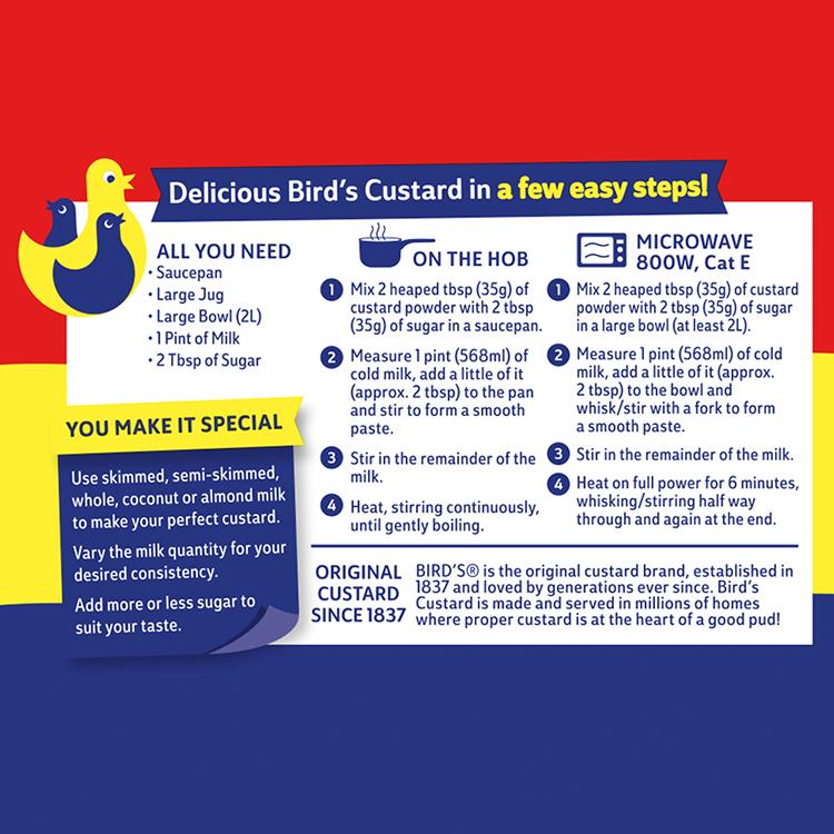 Bird's original custard powder 350g (British brand)