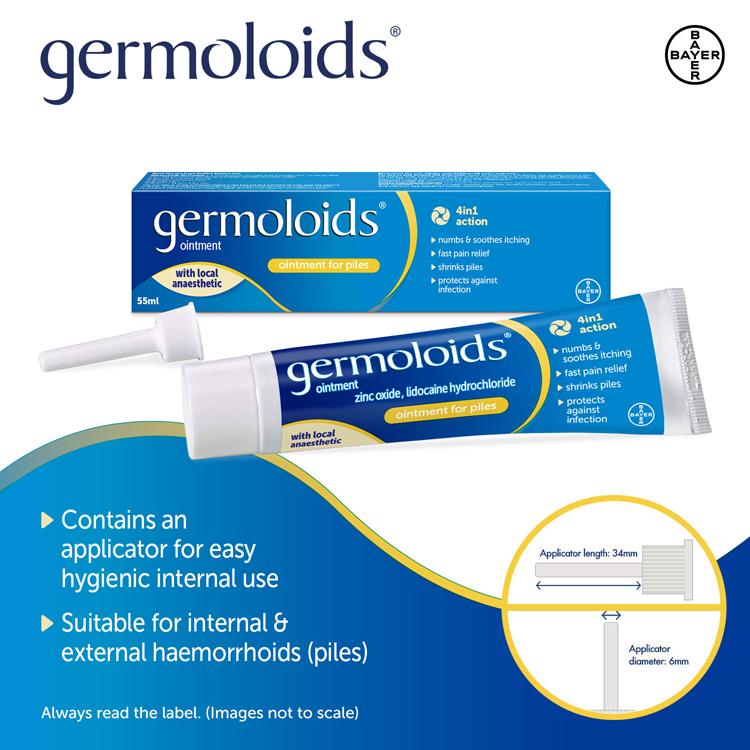 Germoloids haemorrhoids ointment 55ml - British product