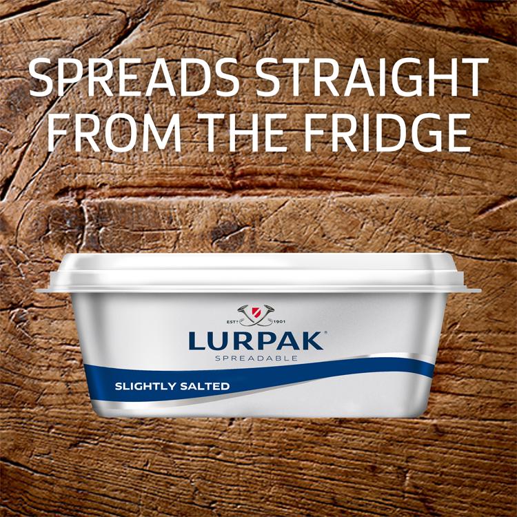 Lurpak slightly salted spreadable butter blend 250g (British brand)