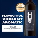 Dark Horse Merlot red wine 75cl, UK version