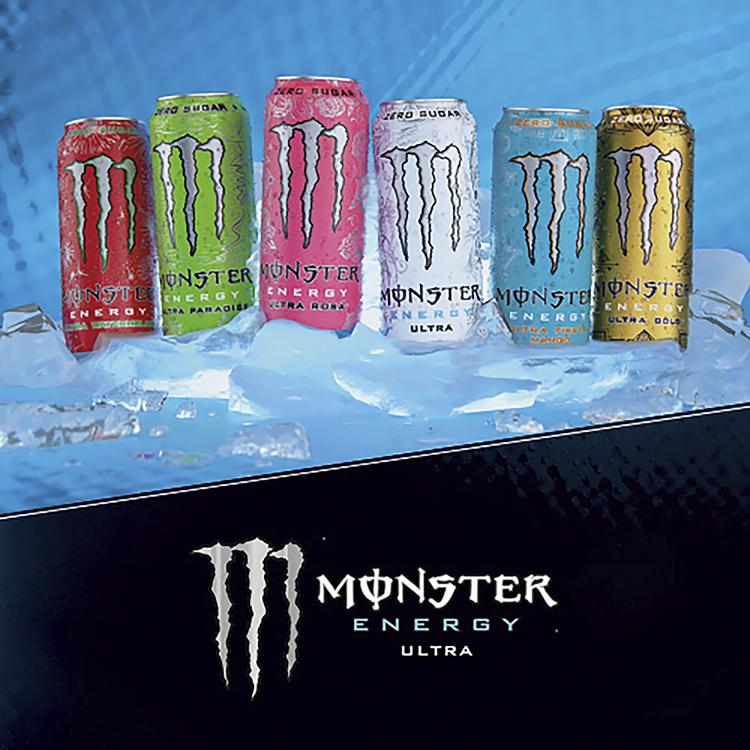 Monster Energy Ultra Peachy Keen Zero Sugar 4x500ml, imported from the UK