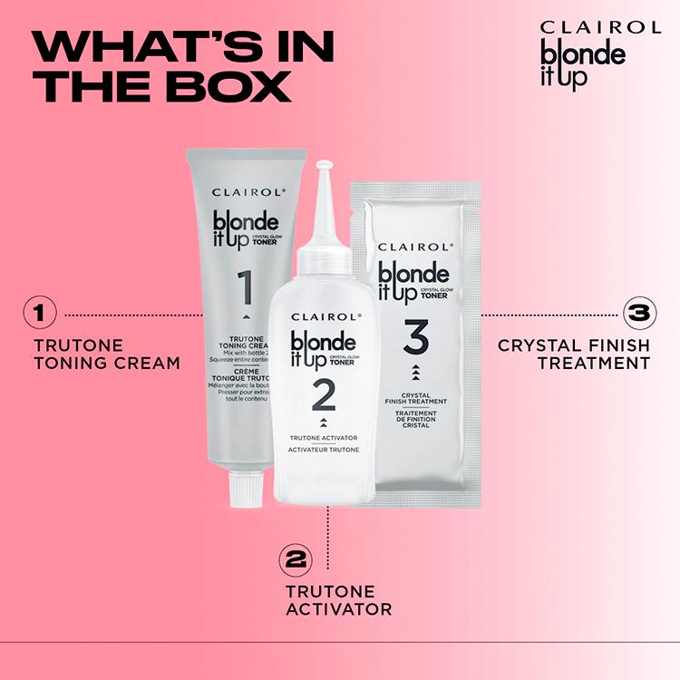 Clairol Blonde It Up Toner Kit Radiant Opal, imported from the UK