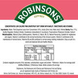 Robinsons pink grapefruit squash 1L, imported from the UK