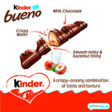 Kinder Bueno chocolate wafer multipack 3 x 43g (British brand)