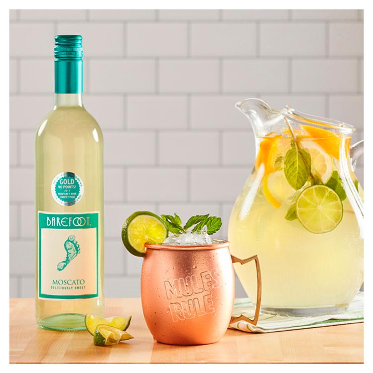 Barefoot Moscato White Wine 75cl, imported from the UK