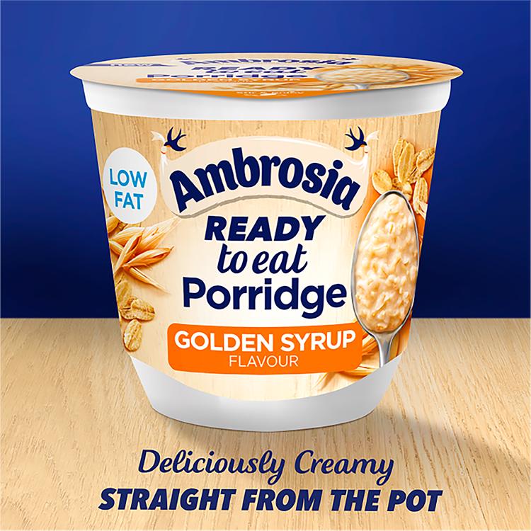 Ambrosia porridge pot golden syrup 210g, UK version
