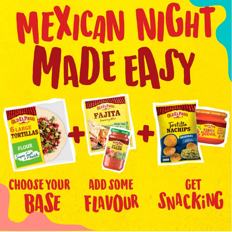 Old El Paso Extra Mild Enchilada Kit 585g, UK version