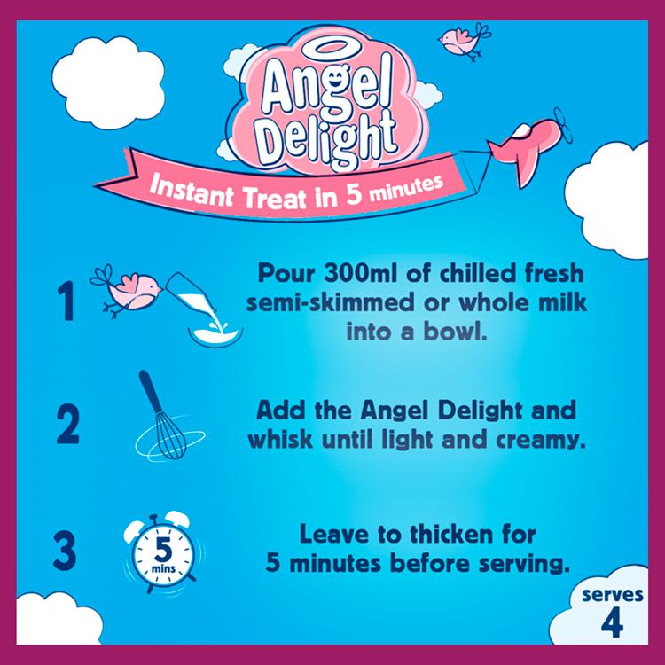 Angel Delight strawberry dessert mix 59g, UK version