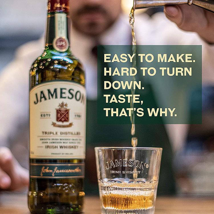 Jameson Triple Distilled Irish Whiskey 1L - British product