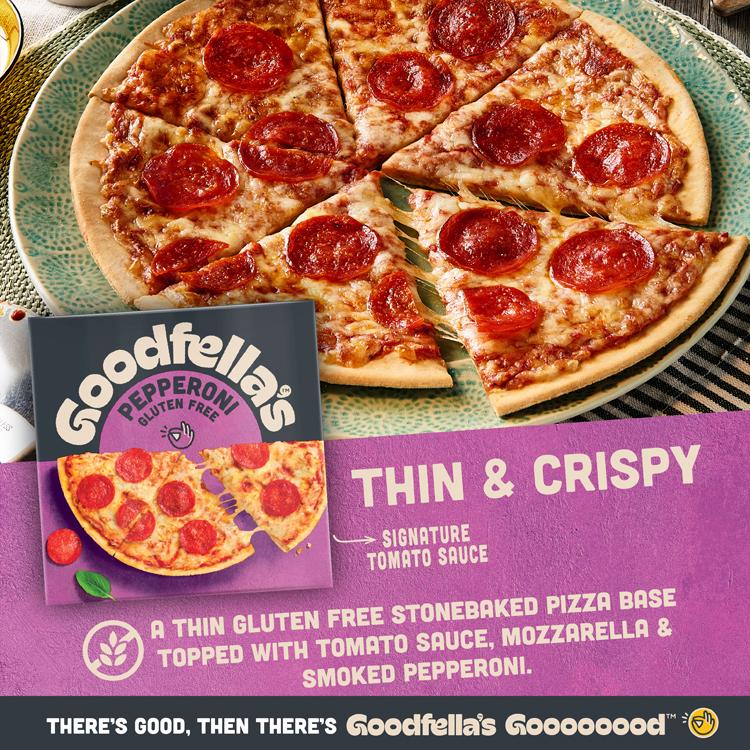 Goodfella's frozen gluten free pepperoni pizza 317g (British brand)