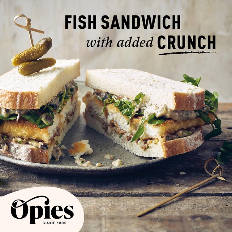 Opies cocktail gherkins in distilled malt vinegar 227g - British product
