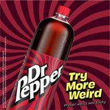 Dr Pepper sparkling soft drink 2L bottle, imported from the UK