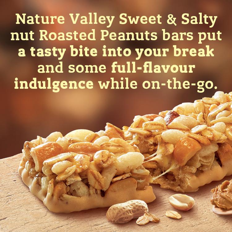 Nature Valley sweet & salty roasted peanut cereal bars 4x40g - British product