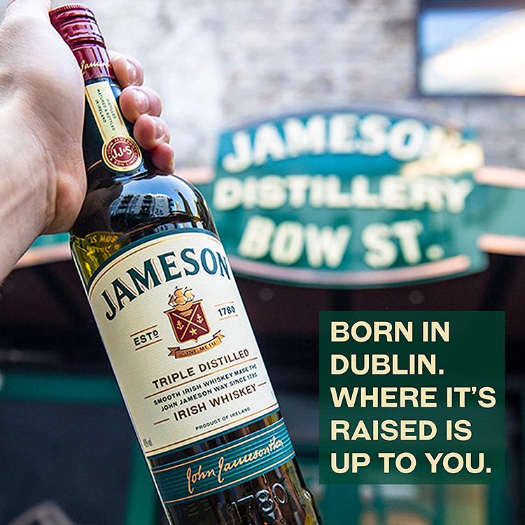 Jameson Triple Distilled Irish Whiskey 1L - British product