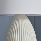 BHS Allium ceramic table lamp pair in cream, UK version