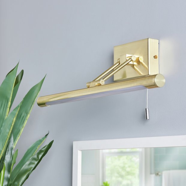 BHS LED bathroom wall light brass - British product