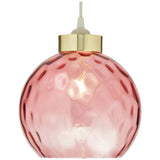 BHS dimple pink glass lampshade 21.5cm, imported from the UK