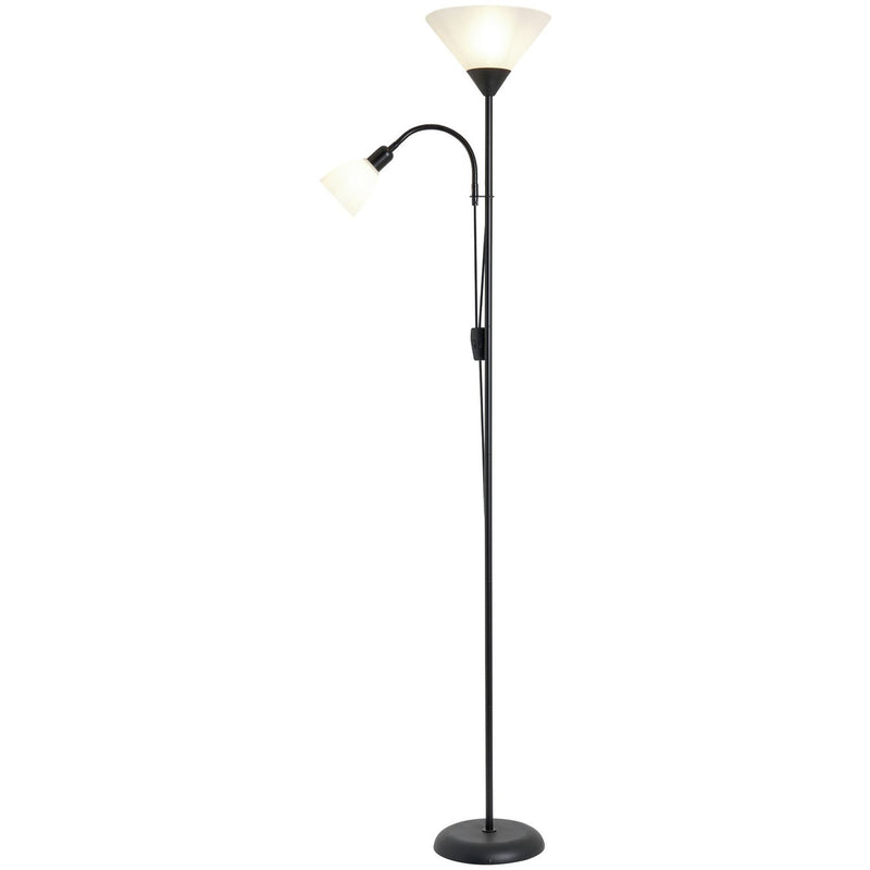 BHS metal floor lamp with adjustable reading arm black 180cm (British brand)